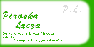 piroska lacza business card